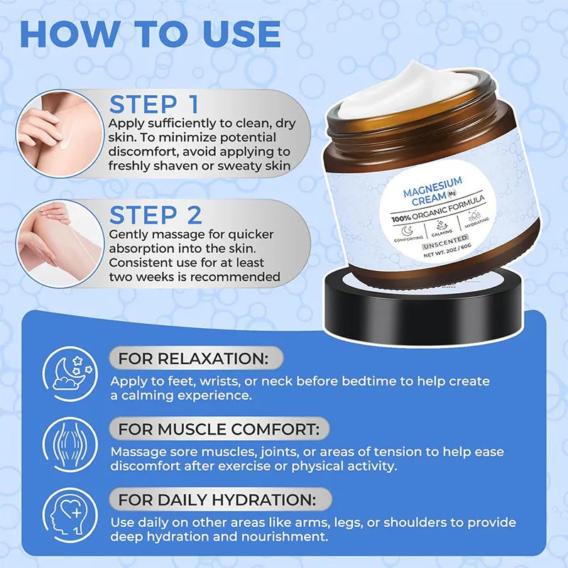 Magnesium Cream for Muscle Relief